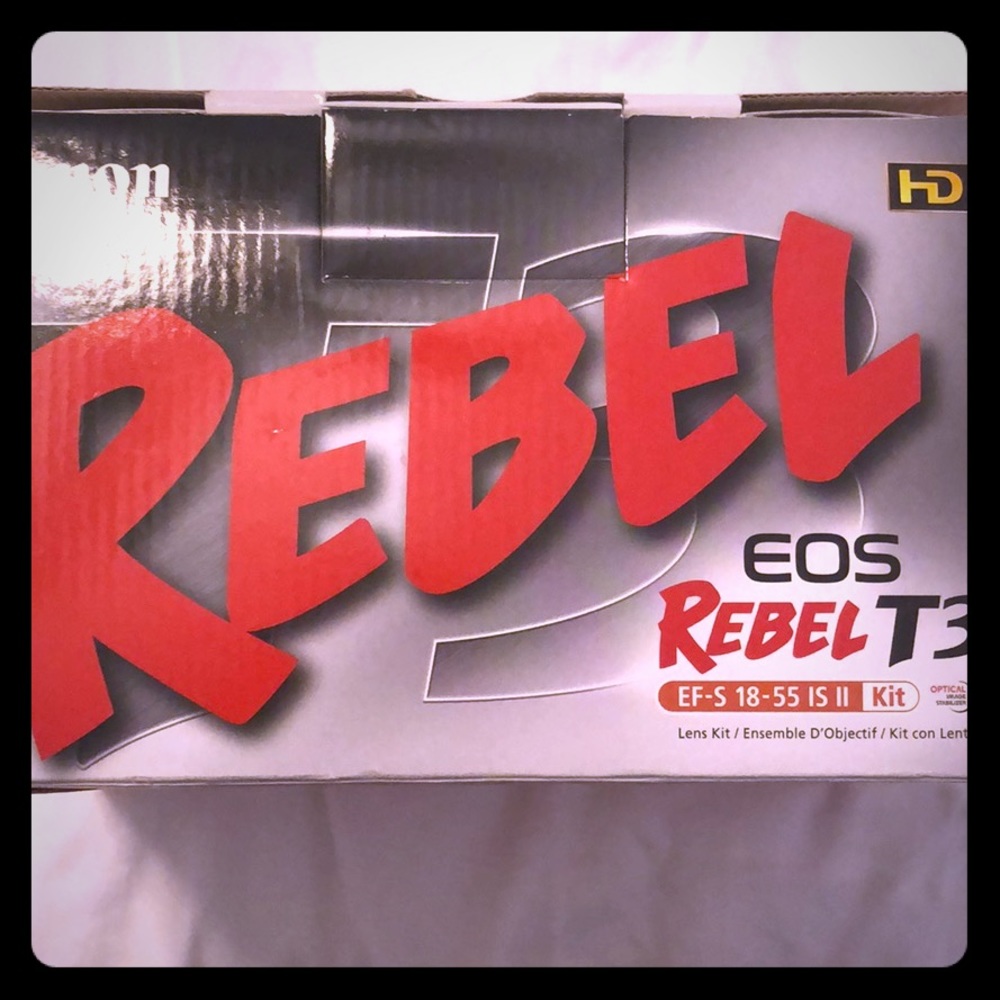 Rebel T3 camera with 18-55 lens